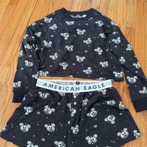 American Eagle Outfitters Pajama Set - Black